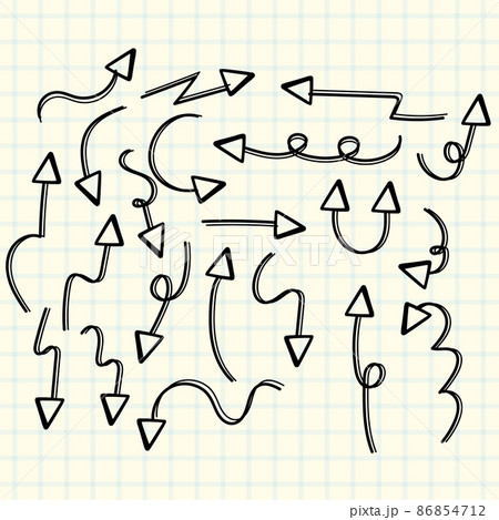 Set of arrows in different directions on white background 86854712