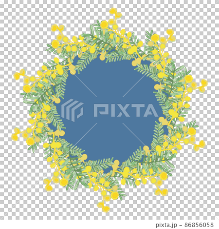 Flower wreath mimosa 86856058