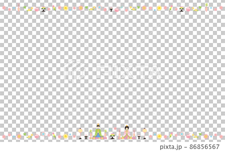 ひな祭りライン素材(2022)3ベク ひな祭りライン素材(2022)3ベク 86856567