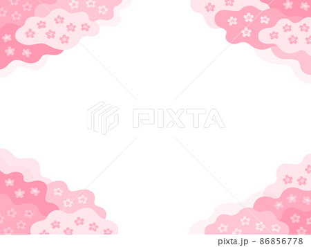 抽象的な桜の木の四隅フレーム 抽象的な桜の木の四隅フレーム 86856778