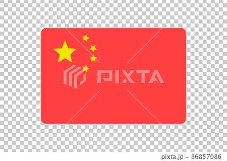 Chinese flag rounded corners 86857086