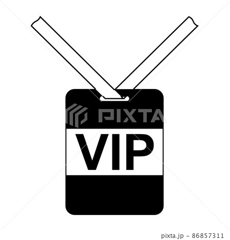 VIP neck tag, very important person badge icon 86857311