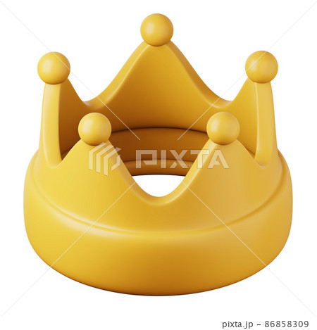Crown icon high quality 3D render illustration for messengers and social media. 86858309