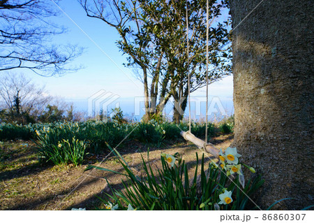 岡山県最南端・六島の最高峰の大石山の頂上の風景5　岡山県笠岡市 86860307