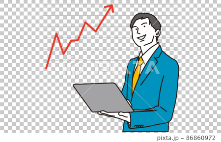 Asian businessman growing in a company Asian businessman growing in a company 86860972