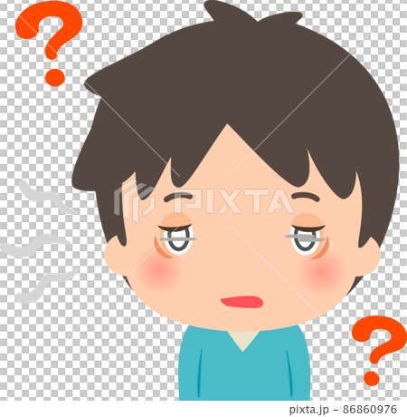 視界がぼんやりした男性、幻覚 86860976