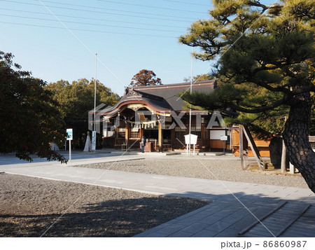 尾張の古社　田縣神社　拝殿 86860987