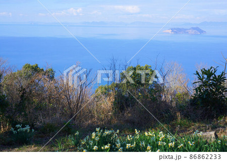 岡山県最南端・六島の最高峰の大石山の頂上から見た備後灘方面6 岡山県笠岡市 岡山県最南端・六島の最高峰の大石山の頂上から見た備後灘方面6 岡山県笠岡市 86862233