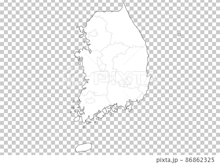 韓國的空白地圖 86862325