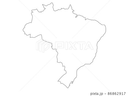 ブラジルの白地図