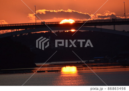賢島大橋 夕日 賢島大橋 夕日 86863498