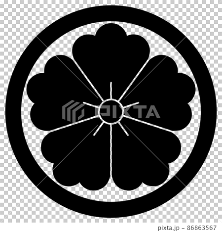 這是安井三鐵的家徽，圖案為圓圈內繪有中國花卉。 86863567