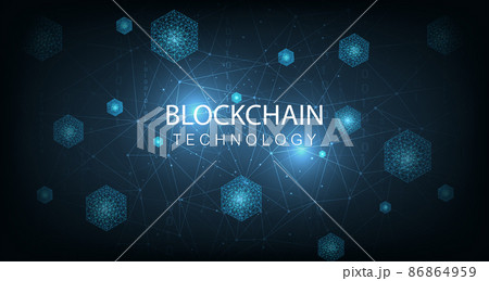 Blockchain technology concept. Blockchain technology concept. 86864959