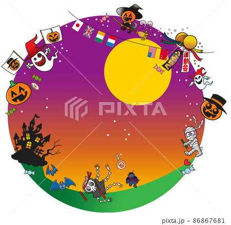 ハロウィン,背景,素材,キャラクター001 ハロウィン,背景,素材,キャラクター001 86867681