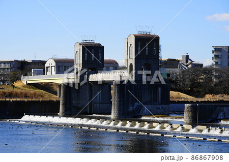 2月 狛江77多摩川(登戸)と宿河原堰取水口 2月 狛江77多摩川(登戸)と宿河原堰取水口 86867908
