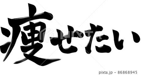 痩せたい　やせたい　文字 86868945