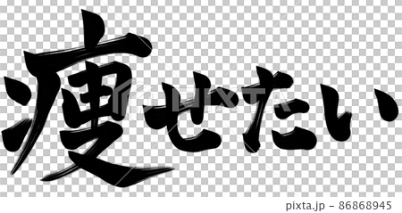 痩せたい　やせたい　文字 86868945