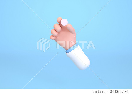 Cartoon doctor holding pill. medical care concept. Cartoon doctor holding pill. medical care concept. 86869276