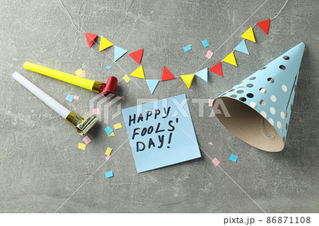 Concept of International 1st April Fool's Day Concept of International 1st April Fool's Day 86871108