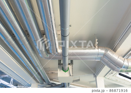 Chilled water supply and return pipe system. Chilled water supply and return pipe system. 86871916