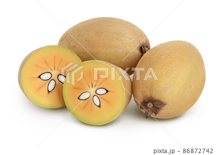 Sapodilla isolated on white background with clipping path and full depth of field Sapodilla isolated on white background with clipping path and full depth of field 86872742