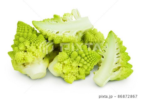 Romanesco broccoli cabbage or Roman Cauliflower isolated on white background with clipping path and full depth of field Romanesco broccoli cabbage or Roman Cauliflower isolated on white background with clipping path and full depth of field 86872867