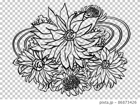 Flower line drawing Flower line drawing 86873426