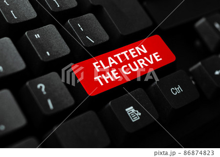 Text showing inspiration Flatten The Curve. Business showcase raising an awareness on slowing the rate of the infectious disease Abstract Typing License Agreement, Creating Online Reference Book Text showing inspiration Flatten The Curve. Business showcase raising an awareness on slowing the rate of the infectious disease Abstract Typing License Agreement, Creating Online Reference Book 86874823