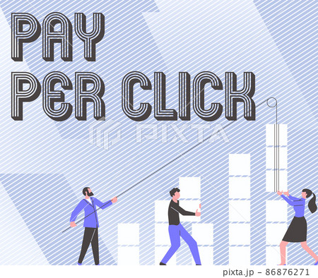 Inspiration showing sign Pay Per Click. Business approach Internet Advertising Model Search Engine marketing Strategy Illustration Of Partners Building New Wonderful Ideas For Skills Improvement. 86876271