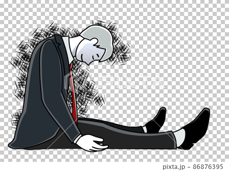 具有超現實主義風格的商人，看起來他已經筋疲力盡了 86876395