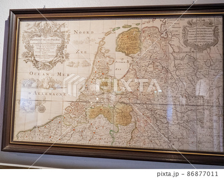 Historical paper map of Czech kingdom and European states Historical paper map of Czech kingdom and European states 86877011