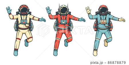 Astronaut flies with the Vulcan salute Astronaut flies with the Vulcan salute 86878879