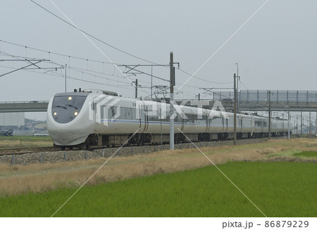 北陸本線　加賀笠間－美川　JR西日本　681系　W02＋T32＋T13編成（金沢）　サンダーバード 86879229