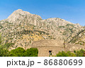 Views famous hike in Kotor by the Mediteranean Sea, touristic destination in Montenegro 86880699