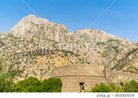 Views famous hike in Kotor by the Mediteranean Sea, touristic destination in Montenegro Views famous hike in Kotor by the Mediteranean Sea, touristic destination in Montenegro 86880699