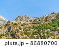 Views famous hike in Kotor by the Mediteranean Sea, touristic destination in Montenegro 86880700