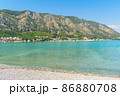 Harbour at Boka Kotor bay , Montenegro, Europe. 86880708