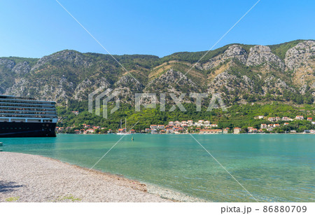 Ship In the bay of Kotor, Montenegro Ship In the bay of Kotor, Montenegro 86880709