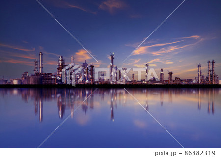 四日市 工業地帯 工場夜景　フォトショップ加工有り　 86882319