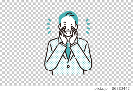 人物 呼びかけるビジネスパーソン男性 人物 呼びかけるビジネスパーソン男性 86883442