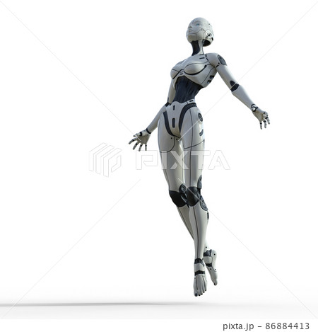 AIロボット 女性型アンドロイド perming3DCG イラスト素材 AIロボット 女性型アンドロイド perming3DCG イラスト素材 86884413