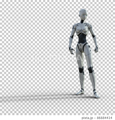 AIロボット　女性型アンドロイド　perming3DCG イラスト素材 86884414