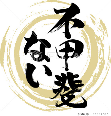 不甲斐ない（筆文字・手書き・描き文字） 86884787