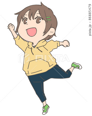 ジャンプする女の子 ジャンプする女の子 86885479