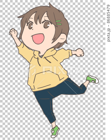 ジャンプする女の子 ジャンプする女の子 86885479