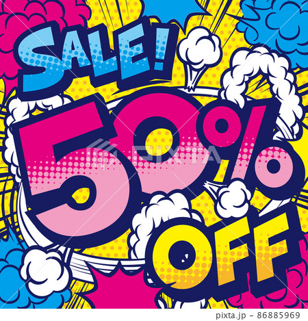 50%割引POP素材 86885969