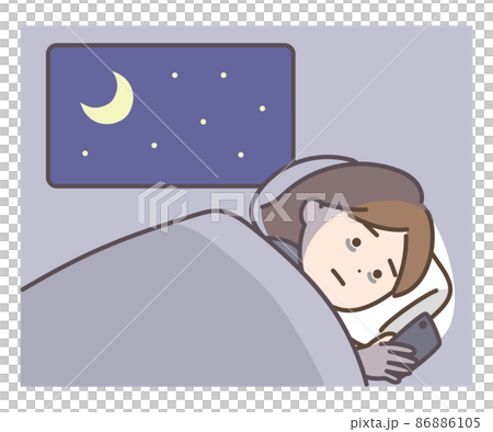 Before going to bed, smartphone Before going to bed, smartphone 86886105