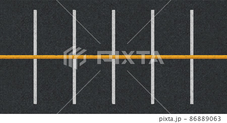 Top view of car park lots on city street 86889063