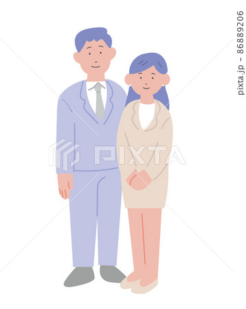 正装した両親のイラスト 正装した両親のイラスト 86889206