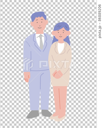 正装した両親のイラスト 正装した両親のイラスト 86889206